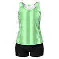 thumbnail image 5 of Hurxie High Neck Tankini Tops for Women Modest Swim Shirts with Bra Swimsuits Tank Only Bathing Suit Top No Bottom Green,2XL, 5 of 6