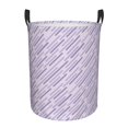 thumbnail image 1 of LNWH Laundry Basket, Light Purple Stripes Pattern Foldable Laundry Hamper With Handles Waterproof, Small, 1 of 8