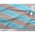 thumbnail image 2 of Soimoi Modal Satin Fabric Stripe & Mandala Kaleidoscope Print Sewing Fabric Yard 42 Inch Wide, 2 of 3