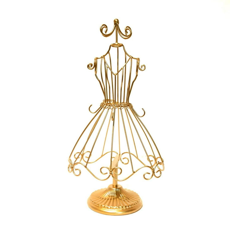 gold dress form Old World Christmas 32417 Glass Blown Dress Form Ornament main image 1