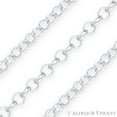 thumbnail image 2 of 3.2mm Open Rolo Circle Cable Link Italian Chain Necklace in .925 Sterling Silver, 2 of 2
