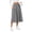 Dark Gray, variant on Women's Knit A-Line Midi Skirt with Side Pockets Elastic High Waist Loose Fit Casual Skirt for Work Daily Wear