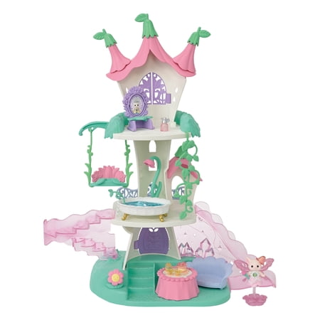 Calico Critters Fairytale Tower, Dollhouse Playset with 1 Collectible Doll Figure