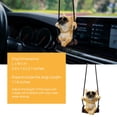 thumbnail image 4 of Accesorios colgantes para espejo de coche de Bulldog Francés, lindos accesorios para espejo retrovisor de perro oscilante para hombres y mujeres (amarillo), 4 of 5