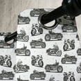 thumbnail image 2 of Ambesonne Motorcycle Grommet Curtain Single Panel, Retro Style Drawings, 50"x60", Grey White Black, 2 of 5