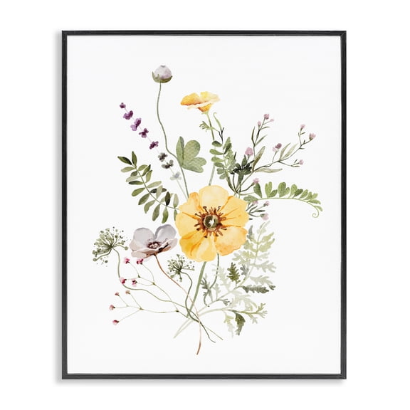 Gardening Herb Blooms Black Framed Giclee Art, design by Lettered and Lined