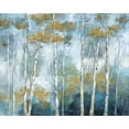 thumbnail image 2 of Nan 14x12 White Modern Wood Framed Museum Art Print Titled - Indigo Forest, 2 of 4