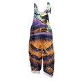thumbnail image 2 of Women's Halloween Jumpsuits 2026 Spaghetti Strap Linen Rompers Wide Leg Print Overalls with Pockets, 2 of 5