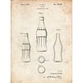 thumbnail image 2 of Borders, Cole 15x18 White Modern Wood Framed Museum Art Print Titled - PP626-Vintage Parchment D-Patent Coke Bottle Patent Poster, 2 of 4