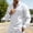 A_ White, variant on YLSDY Men's Linen-Blend Short Sleeve Shirt, Button-Down Collared Top, Lightweight Casual Style for Summer White XXXL