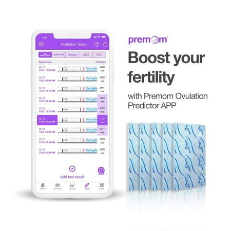 Easy@Home Ovulation Test Predictor Kit : Accurate Fertility Test for Women (Width of 5mm), Fertility Monitor Test Strips, 50 LH Strips