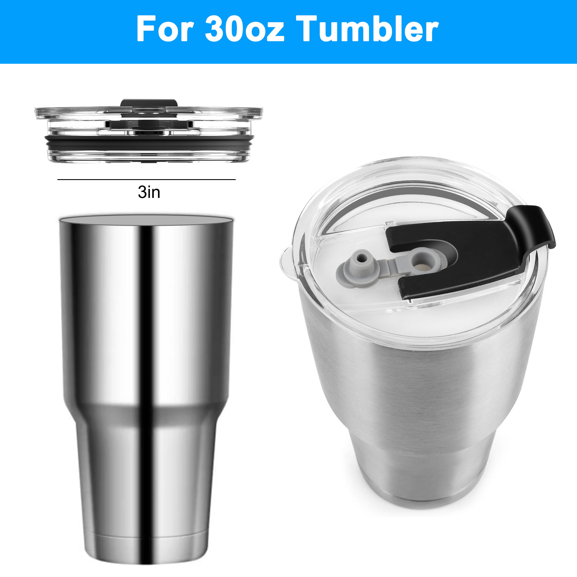 30 oz Tumbler Lid, Replacement Lids Compatible for YETI 30 oz Tumbler, 14  oz Mug and 35 oz Straw Mug…See more 30 oz Tumbler Lid, Replacement Lids