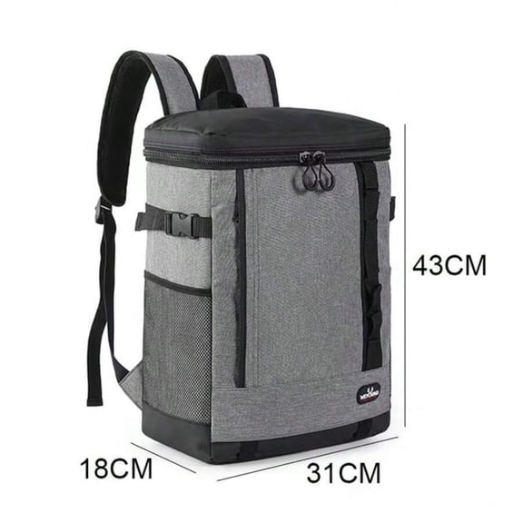 YOUGU Durable Large Capacity Insulated Backpack - Multi-Functional Cooler Bag for Outdoor Picnics and Camping, 21L,Gray