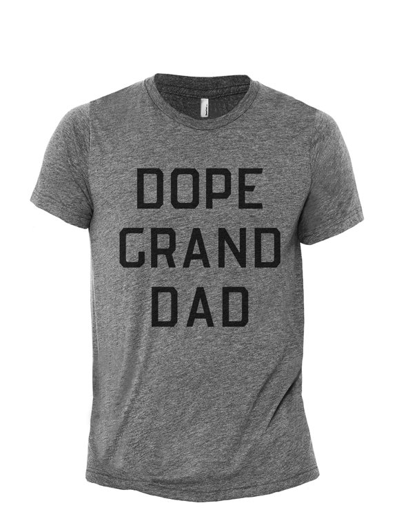Dope Granddad Men's Modern Fit Fun Casual T-Shirt Printed Graphic Tee Heather Grey Small