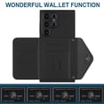 thumbnail image 4 of TECH CIRCLE Wallet Case For Galaxy S21 FE with Card Holder,Flip Premium PU Leather Magnetic Clasp Kickstand Heavy Duty Protective Cover with Lanyard Strap for Samsung Galaxy S21 FE 6.4" 2022,Black, 4 of 7