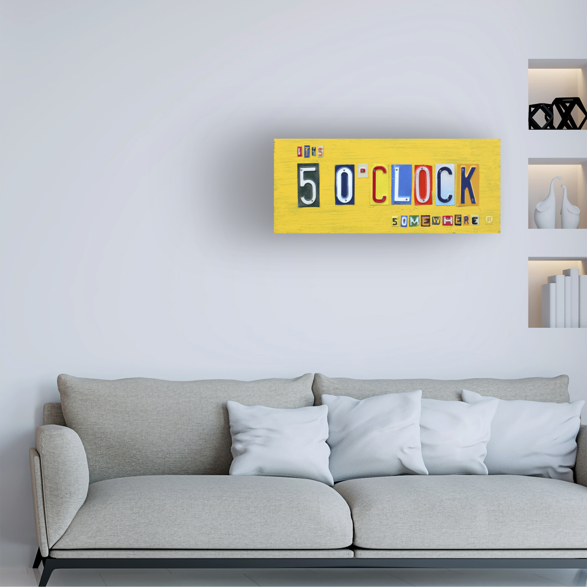 Trademark Fine Art 'It's 5 O'Clock Somewhere' Canvas Art by Design Turnpike
