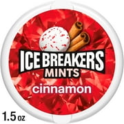Ice Breakers Cinnamon Flavored Sugar Free Mints, Puck 1.5 oz