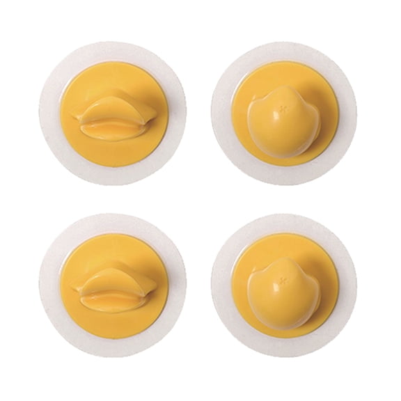 4pcs Creative Wall Hook Punch Free ABS Wall Hanger Cartoon Wall Holding Rack for Kitchen Bathroom Bedroom (Duck Mouth and Duck Tail 2pcs for Each)