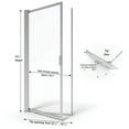 thumbnail image 4 of Basco A001-9Ob Sopora 63-1/2" High X 34-7/8" Wide Hinged Framed Shower Door - Nickel, 4 of 7