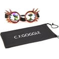 thumbnail image 4 of SAYFUT Vintage Steam puSAYFUT Victorian Style Goggles Rainbow Kaleidoscope Goth Cosplay Party Sunglasses, 4 of 5