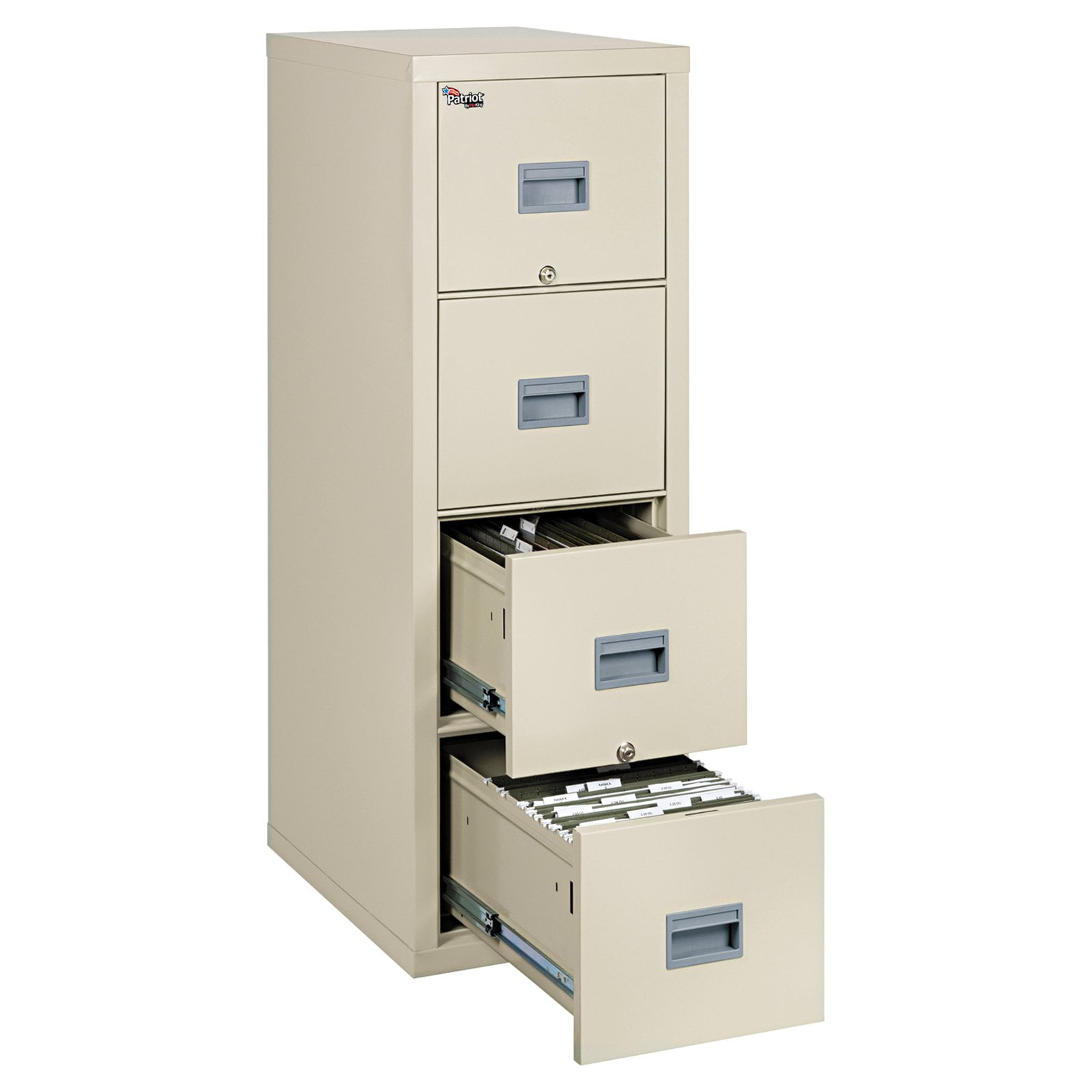 4 Drawers 21 W x 31 D Parchment FireKing Patriot 4P2131-CPA One-Hour Fireproof Vertical Filing Cabinet Made in USA Deep Legal 