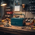 thumbnail image 2 of DURHAND Coffre à Outils en Métal Portable Armoire à Outils en Acier avec Poignée, 2 of 10