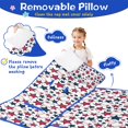 thumbnail image 3 of Red White Blue Baseballs and Stars Pattern Toddler Nap Mats for Kids Preschool,Sleeping Mat Bag or Kids,Toddler Sleeping Bag,Toddler Nap Mat or Daycare, 3 of 6