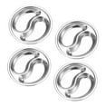 thumbnail image 4 of Shisuyan 4 Pcs Assiettes Rondes en Acier Inoxydable Multi-Compartiments Assiettes à Assaisonnement pour la Maison (Argent), 4 of 8