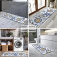 thumbnail image 2 of Blue and Yellow Pioneer Flower Kitchen Rug Mat,Kitchen Runner Rugs Non Skid Washable,Decorative Kitchen Floor Mats for Kitchen,Sink,Laundry,17"X47", 2 of 5