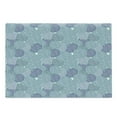 thumbnail image 1 of Floral Cutting Board, Pastel Colored Circles Filled with Blue Toned Flowers Abstract Illustration, Decorative Tempered Glass Cutting and Serving Board, Large Size, Turquoise Navy Blue, by Ambesonne, 1 of 1