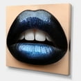 thumbnail image 3 of Designart ' Girl Lips With Black and Blue Lipstick ' Modern Canvas Wall Art Print, 3 of 4