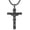 01-Black, variant on Crucifix Necklace for Men Sterling Silver Men’s Crucifix Cross Pendant with 22”+2” Stainless Steel Chain Gift for Men