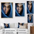 thumbnail image 4 of Designart "Azure Gaze Of A Maiden I" Fashion Woman Floater Framed Canvas Art Print, 4 of 5