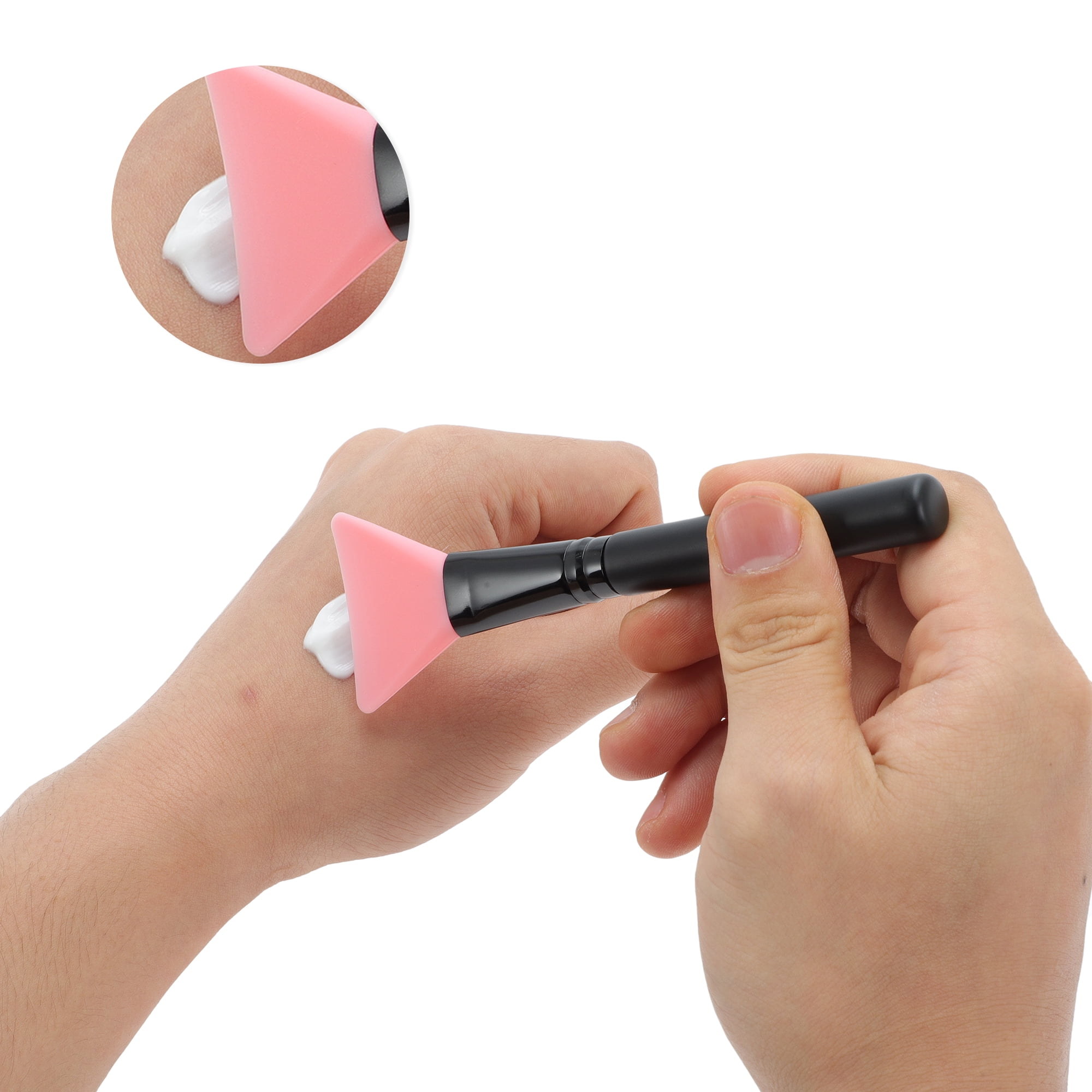 Unique Bargains Lightweight Facial Mask Brush 1 Pc [Large Flat Head] Pink