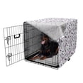 thumbnail image 5 of Hippie Dog Crate Cover, Print of Repetitive Bohemian Feathers and Arrows Native Tribal Elements, Easy to Use Pet Kennel Cover Small Dogs Puppies Kittens, 7 Sizes, Violet and Multicolor, by Ambesonne, 5 of 6