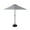 Black/White, variant on Andrea 9-Ft. Half Umbrella with Bronze Finish Fillable Base Grey Stripe