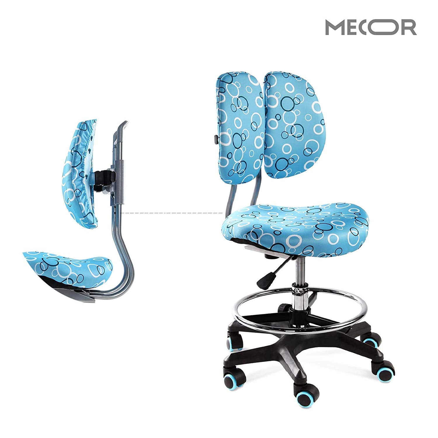 Blue Office Chair Children Student Ergonomic Desk Seat Correct