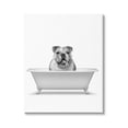 thumbnail image 4 of Stupell Industries Bulldog In Tub Bathroom Animal Animals & Insects Painting Gallery Wrapped Canvas Print Wall Art, 4 of 5