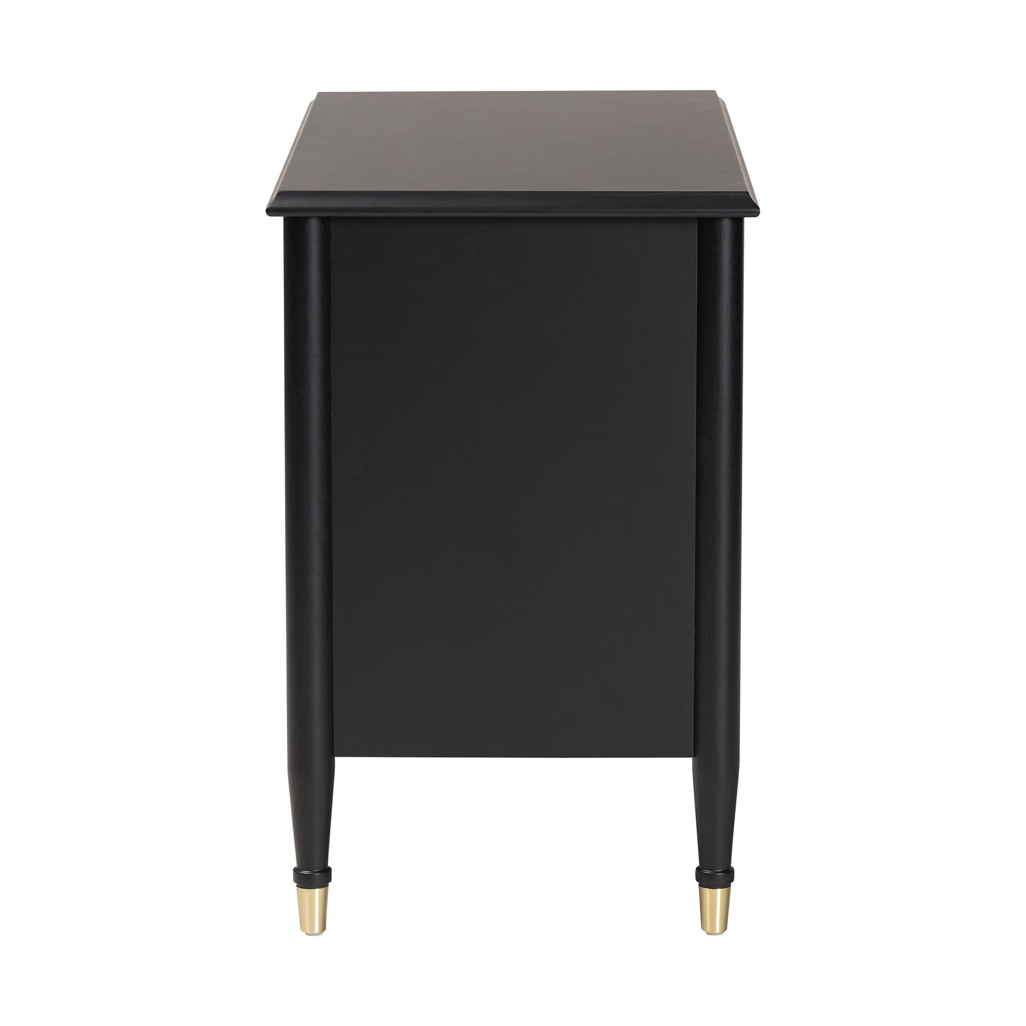 Baxton Studio Tamra Art-Deco Chest, 6-Drawer, Black