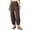 Coffee, variant on PUWEI Women's Wide Leg Pants Baggy Elastic Waisted Palazzo Harem Trousers with Pockets