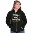 thumbnail image 3 of Military Logo Proud US Army Daughter Zip Hoodie Sweatshirt Women Brisco Brands X, 3 of 6