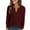 #53Red, variant on Byworldtasic Womens Tops Women's Casual Waffle Knit Shirts Long Sleeve Tops Button Up V Neck Tunic Pullover Top