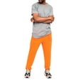 thumbnail image 3 of G-Style USA Men's Casual Lounge Fleece Sweatpants with Pockets FL78-GSTYLE - Neon Orange - Large, 3 of 6
