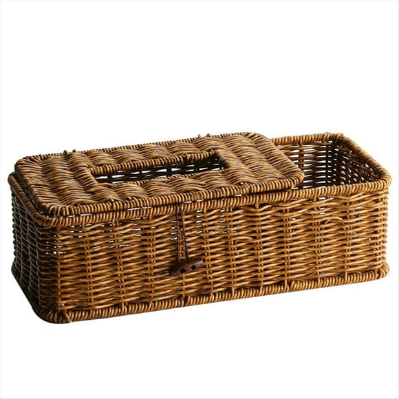 Dispensador de Soporte de Papel, Estante de Almacenamiento de Papel de Estilo Retro, Caja de Pañuelos para Oficina, Hotel, Baño, Sala de Estar, Inauguración de la Casa,L