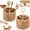 Light Brown-2PCS, variant on Txkrhwa 360 Degree Rotating Kitchen Metal Utensil Holder, 5 Compartment Silverware Organizer, Fork Spoon Cutlery Caddy Organizer, Party Countertop Buffet Picnic Camping Outdoor Storage Basket