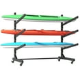 thumbnail image 2 of 41"H Freestanding Kayak Storage Rack, Holds 3 Kayaks, Heavy-Duty Adjustable Stand with Lockable Wheels for Kayak, Canoe, SUP & Surfboard, 45.87"W28.94"D41"H, 2 of 9