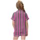 thumbnail image 5 of Odeerbi 2-12 Años Niños Niñas Pijama de Verano de Satén Con Solapa de Muesca Camisas de Manga Corta Pantalones Cortos Conjunto de Dos Piezas de Pijama, 5 of 6