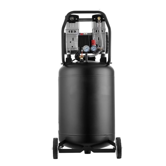 KFFKFF 20-Gallon Air Compressor, 2HP 4.5 SCFM at 90PSI, Max 125PSI Pressure Oil-Free Air Compressor Tank, Portable on Wheels for Auto Repair, 120V