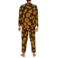 thumbnail image 5 of Kll Colorful Pineapple Sleepwear Mens Flannel Pajamas,Long Cotton Pj Set, 5 of 9