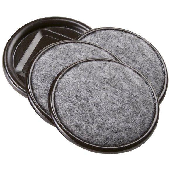 Copas protectoras para ruedas de muebles SOFTTOUCH redondas de 6,35 cm, paquete de 4